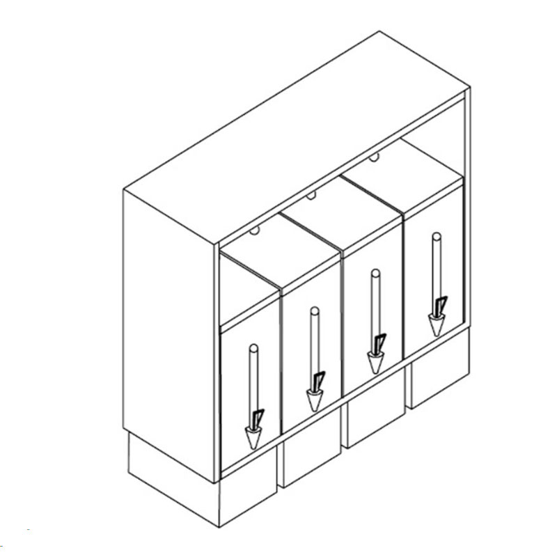 Armoire murale pour récipients de liquides