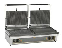 Contact-grill en fonte – modèle double spécial panini