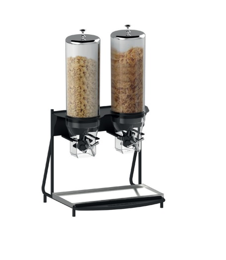 Distributeur de céréales et corn-flakes - Triple -Ø 115mm - Blanc -  Distributeur rotatif
