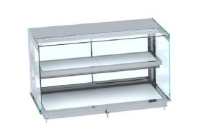 DROP-IN VITRINE CUBIQUE CHAUFFANTE AVEC PLAQUE VITRO CERAMIQUE BLANC 4/1