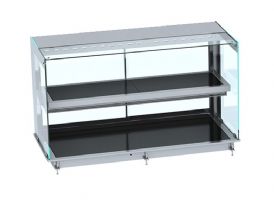 DROP-IN VITRINE CUBIQUE CHAUFFANTE AVEC PLAQUE VITRO CERAMIQUE NOIR 3/1