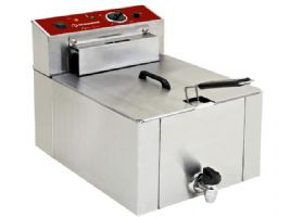 Friteuse electrique avec robinet de vidange 12L