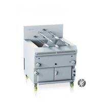 Gril rotatif à gaz inox six brochettes