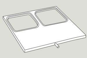 Moule GN 2 x (180x180) mm