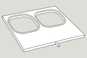 Moule GN 2 x  (180x180) mm