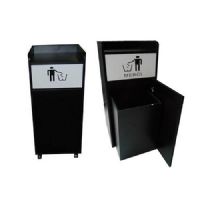 Poubelle snack bois avec container 100 L