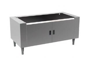 Support avec armoire sans porte en inox