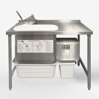 Table à paner électrique motorisée sur roulettes