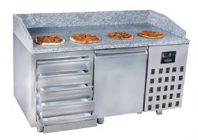 TABLE PRÉP POUR PIZZA 1 PORTE 5 TIROIRS